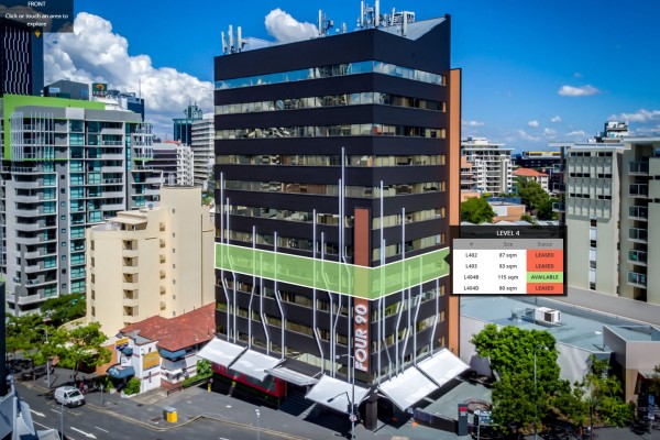 Interactive commercial office building explorer by VizNavigator.com - Riverside Centre, Brisbane