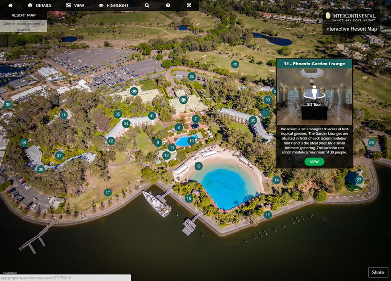 InterContinental Santuary Cove Interactive Resort Map