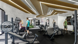 3D Render Gym Gym Area