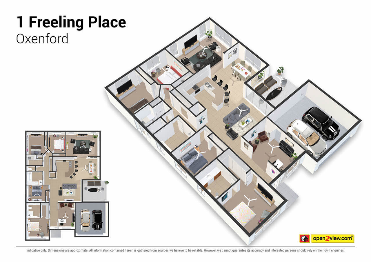 1 Freeling Place Oxenford 3D Floor Plan